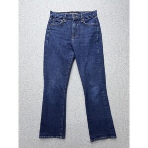 Veronica Beard Carly Kick Flare‎ Crop Jeans Womens 26 Blue High Rise 26x26.5